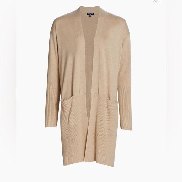 Splendid Tan Open Long Cardigan - Picture 3 of 11